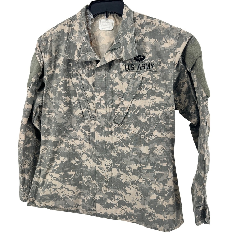 US Army ACU Combat Uniform Shirt Mens M Regular Digital Camo Tactical Jacket